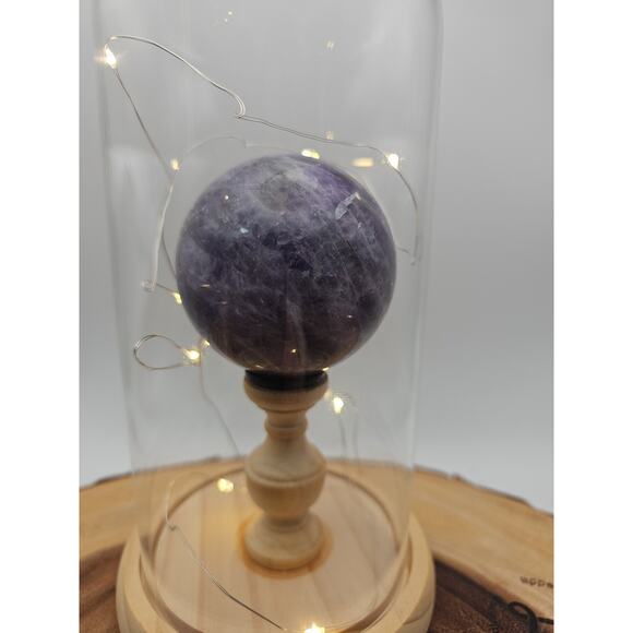 Amethyst Sphere With Case 60mm - Picture 1 of 10